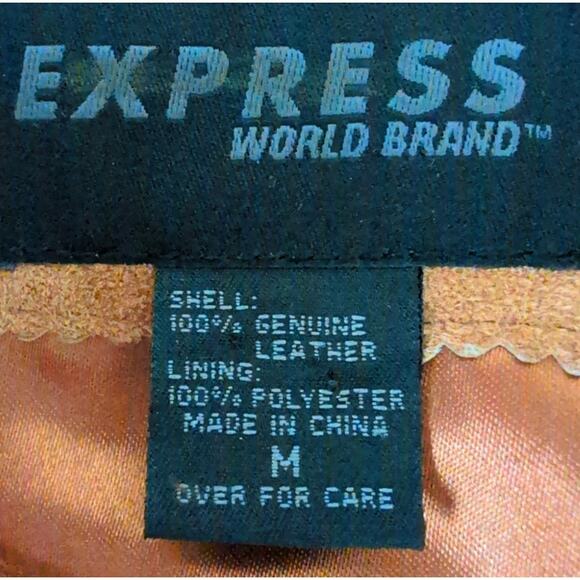 Vintage Distressed Suede Leather Trucker Jacket Women Medium Y2K Grunge Cropped - Picture 4 of 9